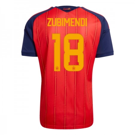 Jalkapallo Peliasut Espanja ZUBIMENDI 18 Koti Pelipaita MM-kisat 2026 Lyhythihainen